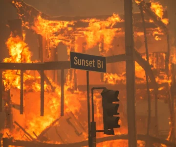 Los Angeles mainsions turned to ash