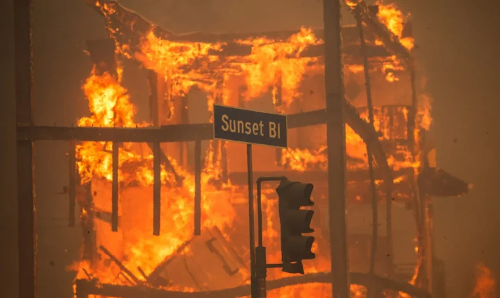 Los Angeles mainsions turned to ash